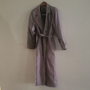 Vintage Tan London Fog Trench Coat Rain Coat-Size 10